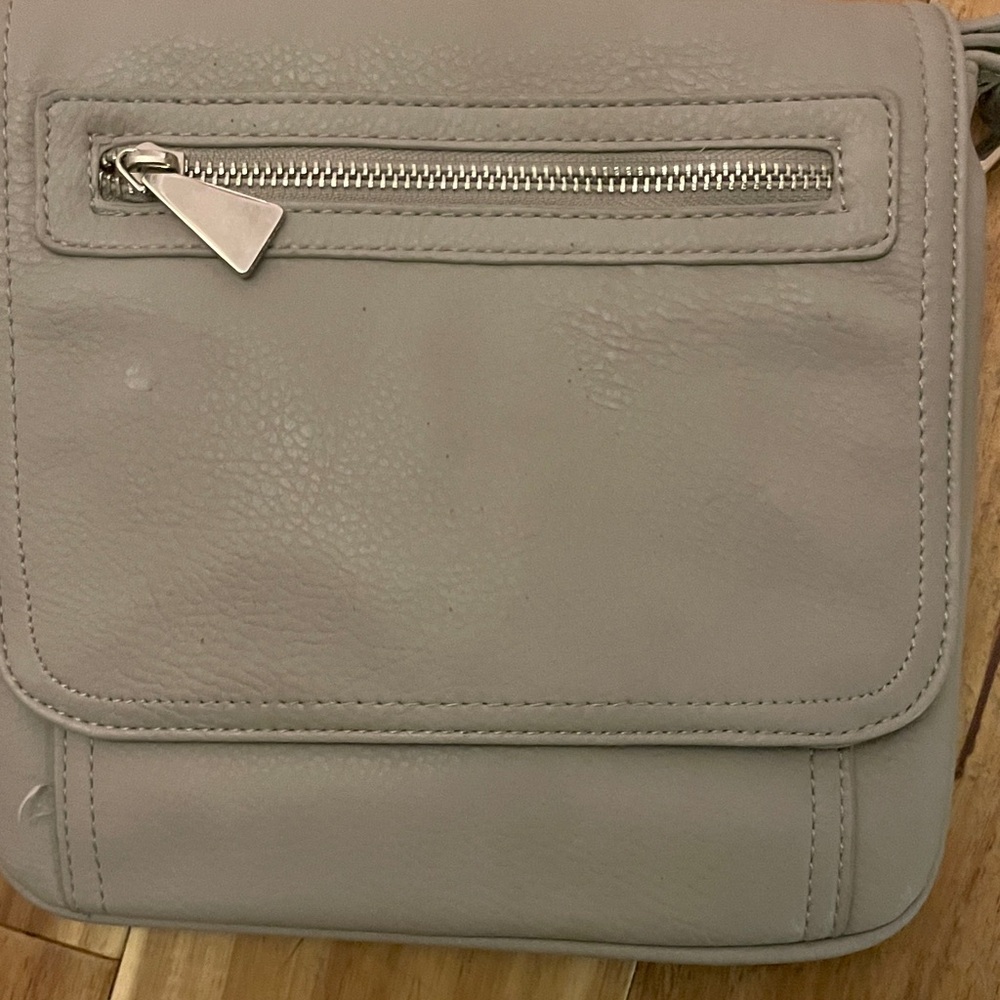 Liz Claiborne Light Gray Messenger Bag - Picture 2 of 6